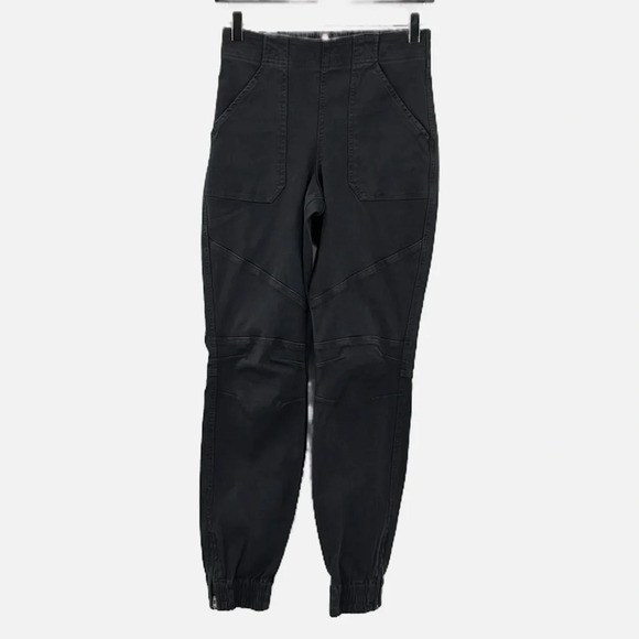 Spanx Stretch Twill Cargo Jogger Ankle Zip Pants in Washed Black - NWOT - Size S - Picture 3 of 9